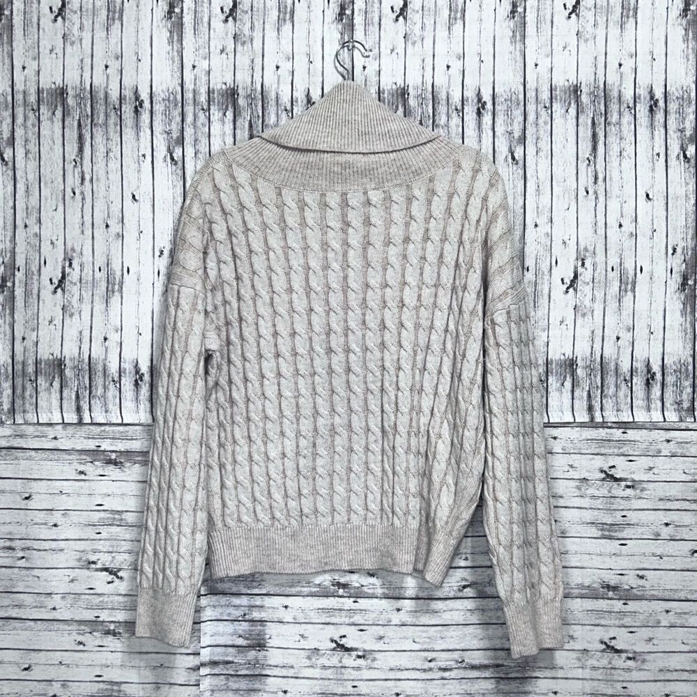 Frame Half-Zip Cable Sweater - Picture 2 of 9